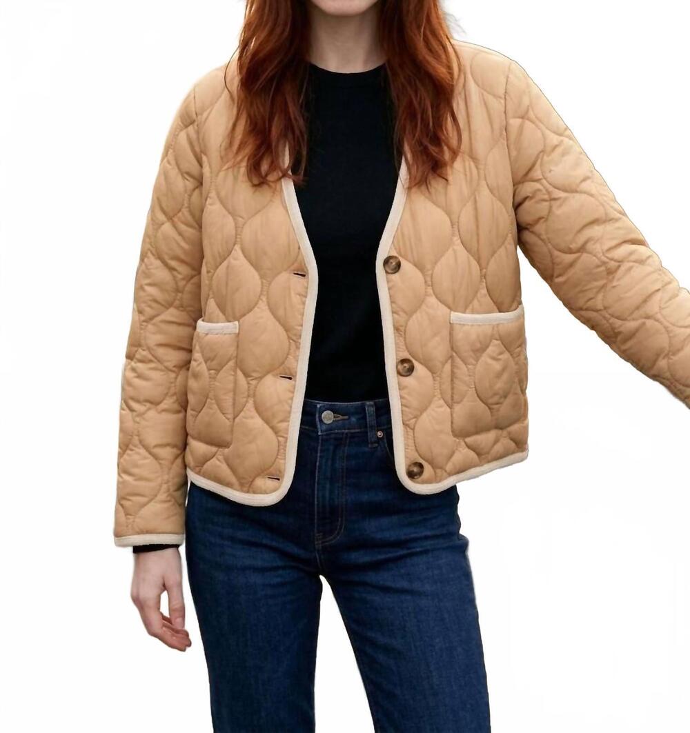 NEW TRIBAL puffer jacket in tan